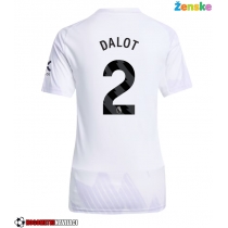 Ženske Nogometnih dresov Manchester United Diogo Dalot #2 Gostujoči 2025-26 Kratki rokavi